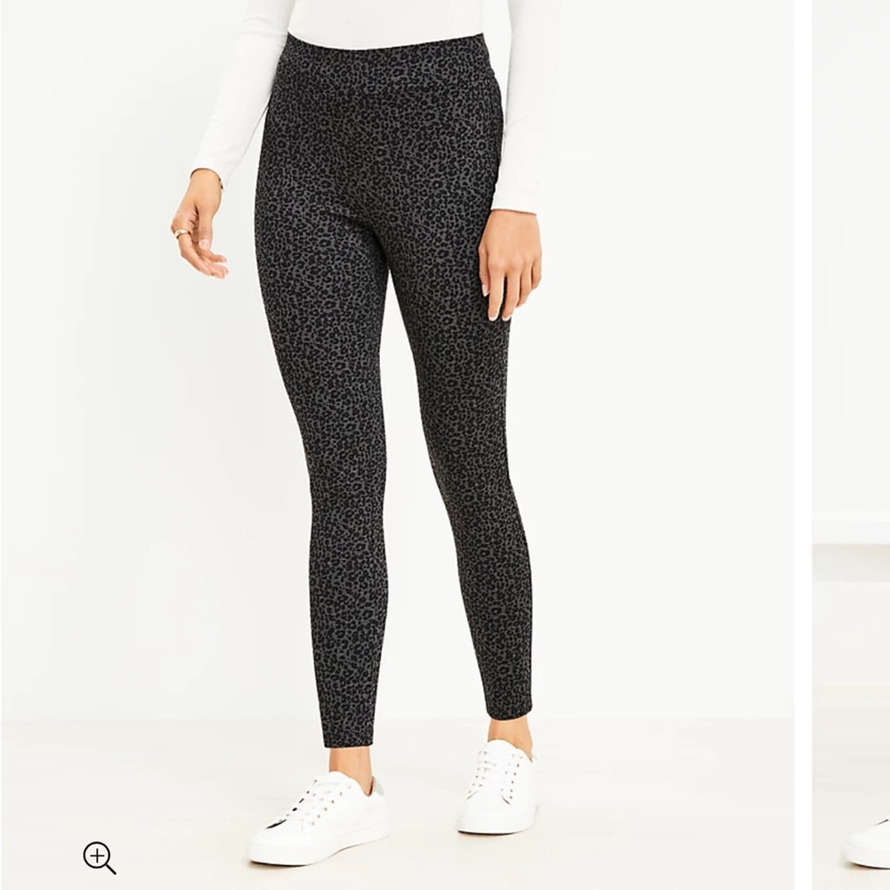 LOFT Petite‎ Leopard Print Ponte Leggings Size XS Petite NWT